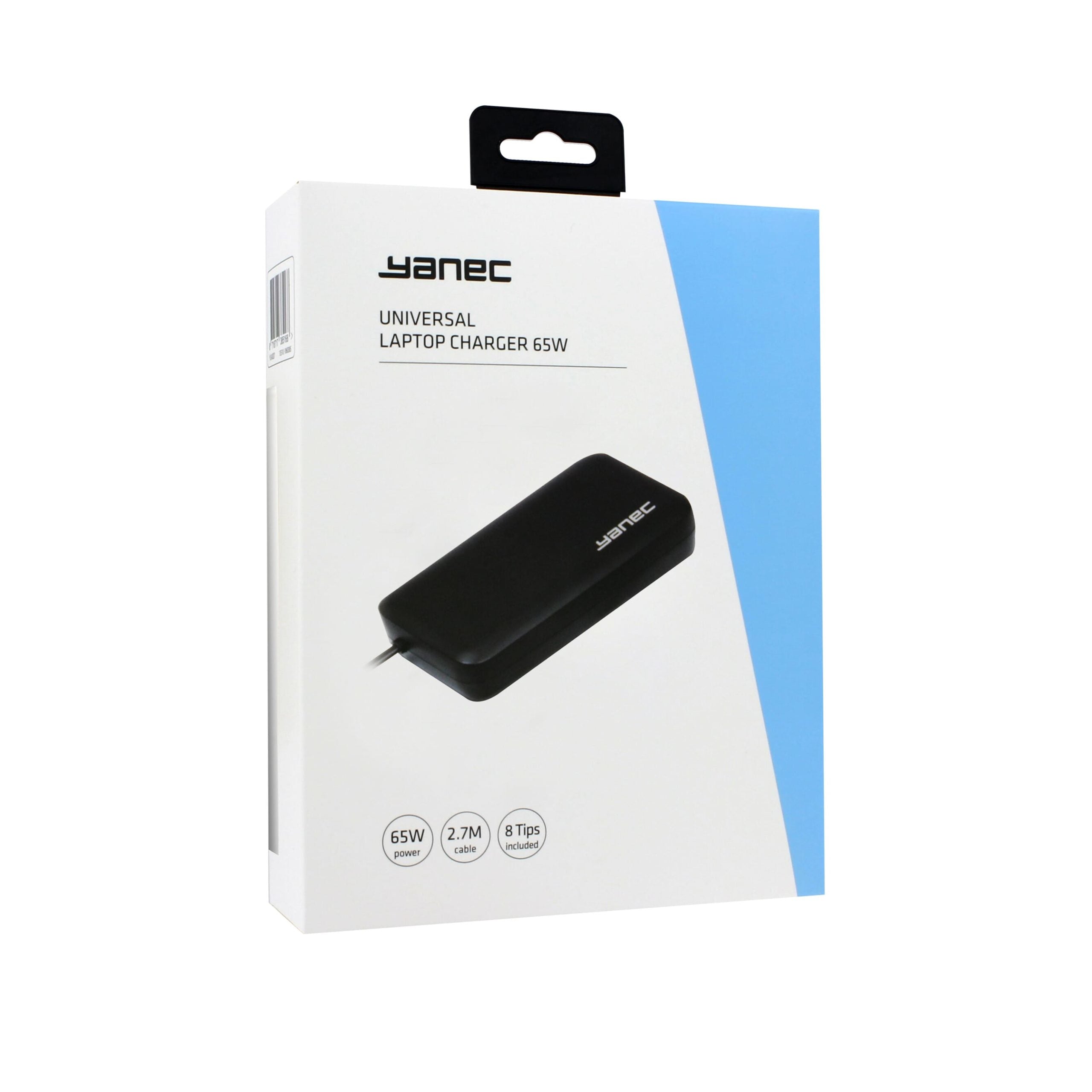 Yanec Universele Laptop AC Adapter 65W met 8 tips - Zwart Yanec Universele Laptop AC Adapter 65W met 8 tips - Zwart